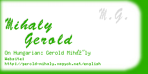 mihaly gerold business card